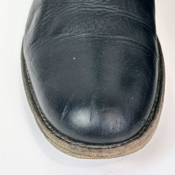 Frye Phillip Studded Harness Boots Moto Biker Full Leather Ankle Booties Black 9 - Picture 15 of 16